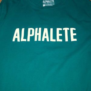 Teal Alphalete Logo Long Sleeve